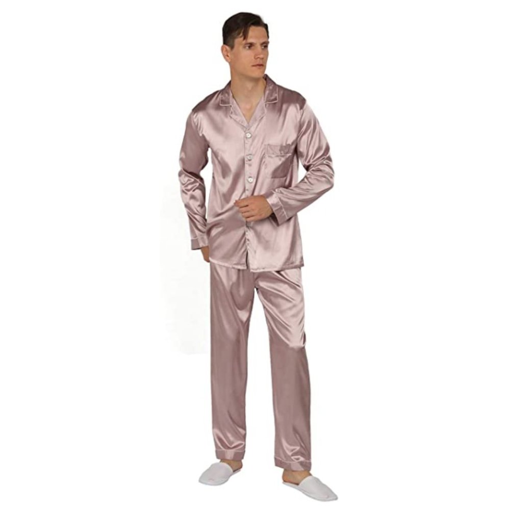 NEW Mens Silky Satin Sleepware